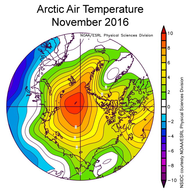 air temperature difference from average in the Arctic for November 2016-縮.jpg - 日誌用相簿