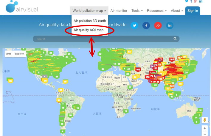 全球空氣污染現況地圖-選擇AQI空氣品質地圖-airvisual.com-縮-後製.jpg - 日誌用相簿