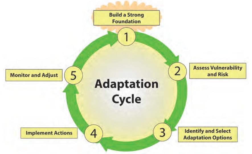 The adaptation cycle of Climate Change consists of five basic steps-IUCN-Adapting to Climate Change Best Practice Guidelines-20170331.jpg - 日誌用相簿