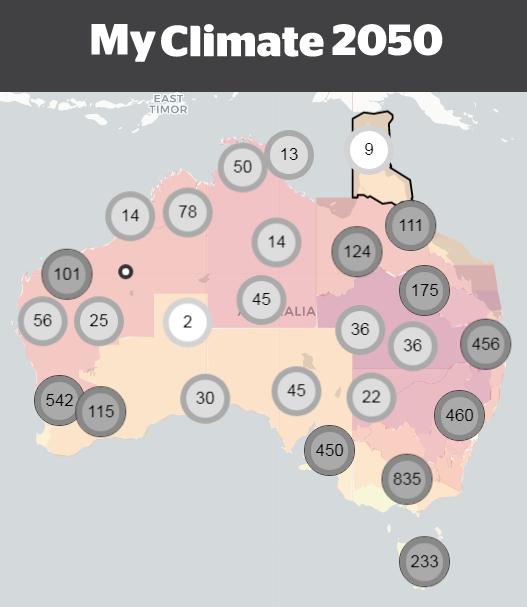 澳洲My Climate 2050各地上升溫度預測.jpg - 氣候變遷