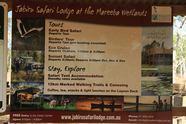 澳洲昆士蘭Jabiru Safari Lodge-Mareeba Wetlands大門口遊程項目告示-20141116-賴鵬智攝-1