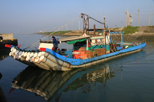 嘉義東石鰲鼓烏魚船豐收-20121221-賴鵬智攝-5-漁船入港