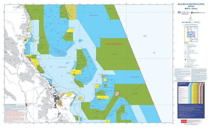 大堡礁凱恩斯區分區管制圖-澳洲大堡礁海洋公園管理局網頁